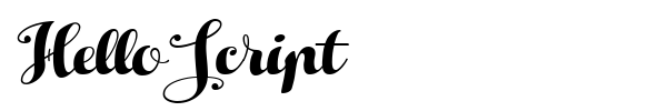 Hello Script font preview